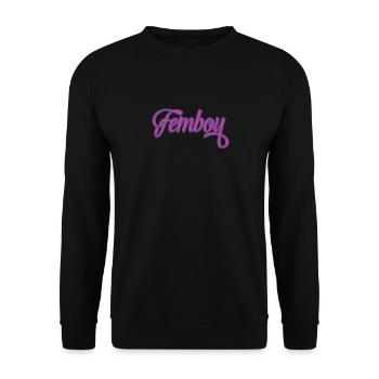 Femboy Cross Dressing - Unisex Pullover - Schwarz - Vorne - Alina (178cm) & Michal (187cm)