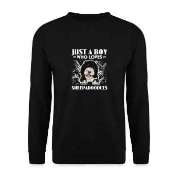 Sheepadoodle Doodle Dog - Sweat-shirt Unisexe - noir - Devant - Alina (178cm) & Michal (187cm)