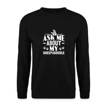 Sheepadoodle Doodle Dog - Unisex Sweatshirt - black - Front - Alina (178cm) & Michal (187cm)