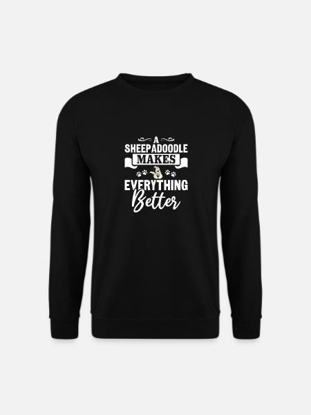 Sheepadoodle Doodle Dog - Unisex Sweatshirt - black