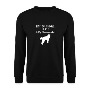 Sheepadoodle Doodle Dog - Unisex Sweatshirt - black - Front - Alina (178cm) & Michal (187cm)