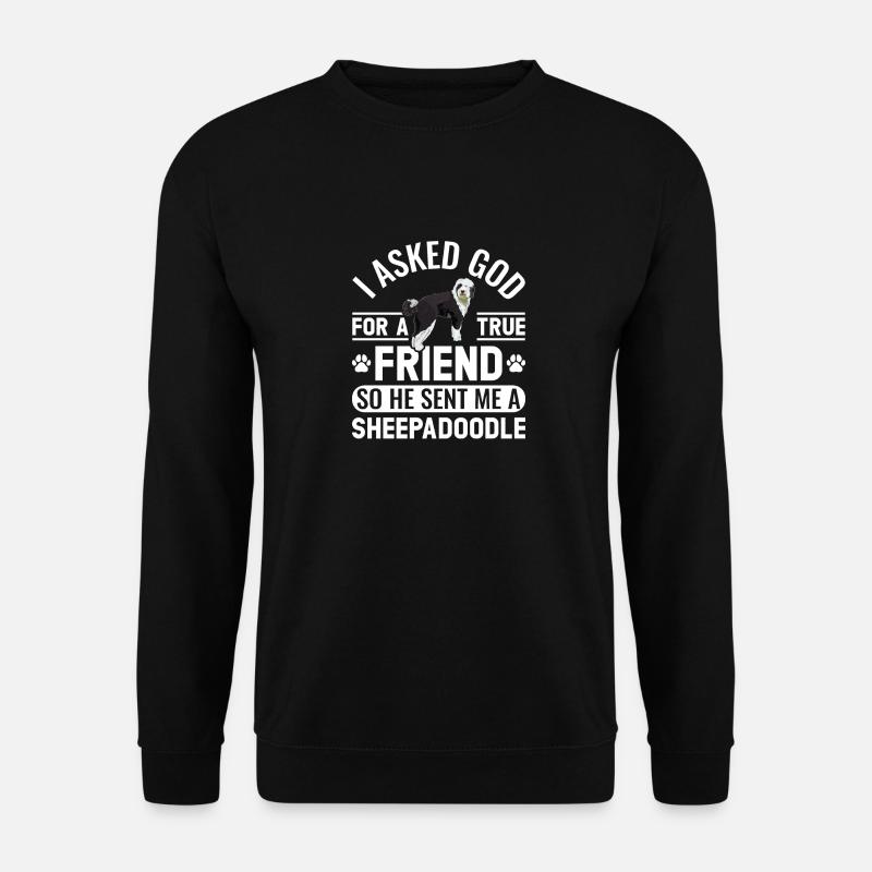 Sheepadoodle Doodle Hund - Unisex Pullover - Schwarz