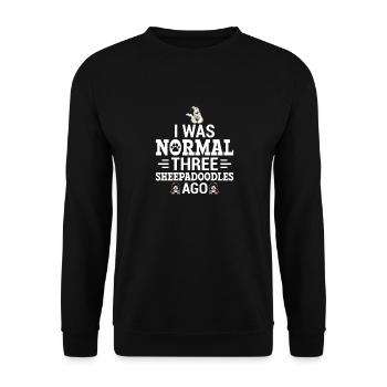 Sheepadoodle Doodle Dog - Sweat-shirt Unisexe - noir - Devant - Alina (178cm) & Michal (187cm)