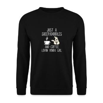 Sheepadoodle Doodle Dog - Unisex Sweatshirt - black - Front - Alina (178cm) & Michal (187cm)
