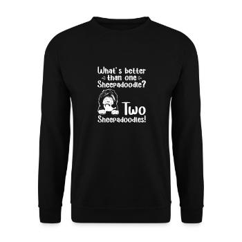 Sheepadoodle Doodle Dog - Unisex Sweatshirt - black - Front - Alina (178cm) & Michal (187cm)