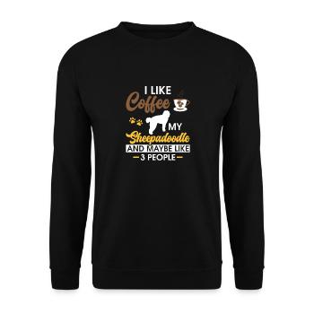 Sheepadoodle Doodle Dog - Sweat-shirt Unisexe - noir - Devant - Alina (178cm) & Michal (187cm)