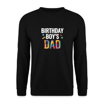 Le père d’un garçon d’anniversaire construit des blocs de construction - Sweat-shirt Unisexe - noir - Devant - Alina (178cm) & Michal (187cm)