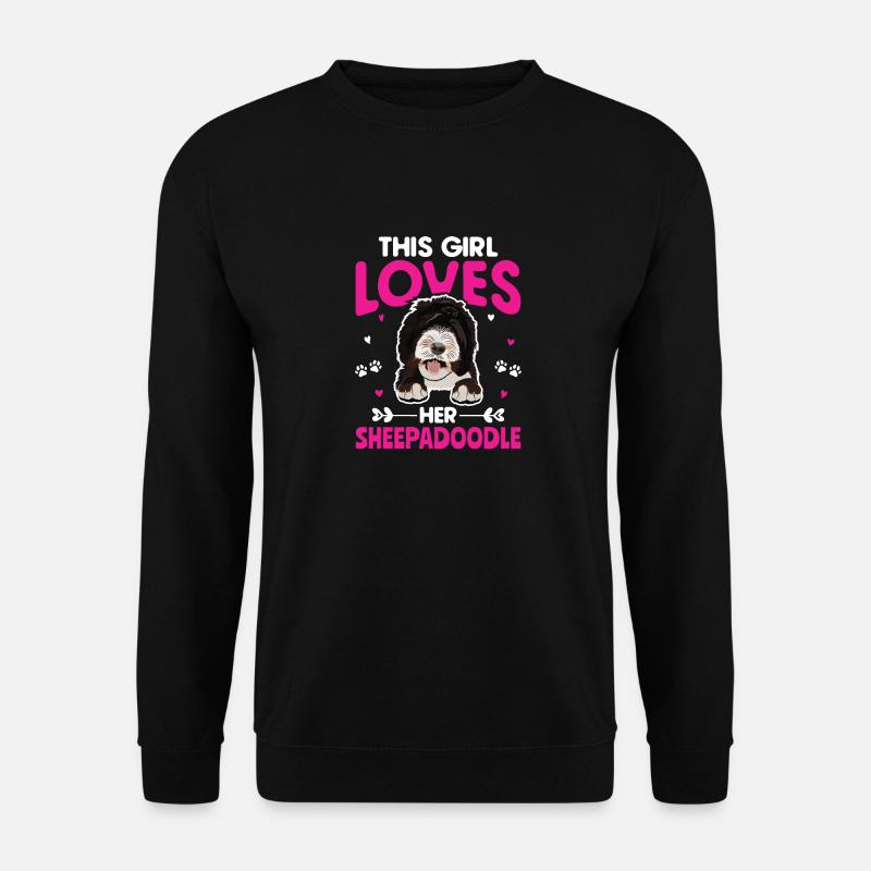 Sheepadoodle Doodle Dog - Sweat-shirt Unisexe - noir
