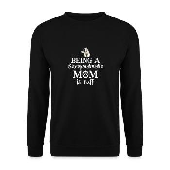 Sheepadoodle Doodle Dog - Unisex Sweatshirt - black - Front - Alina (178cm) & Michal (187cm)