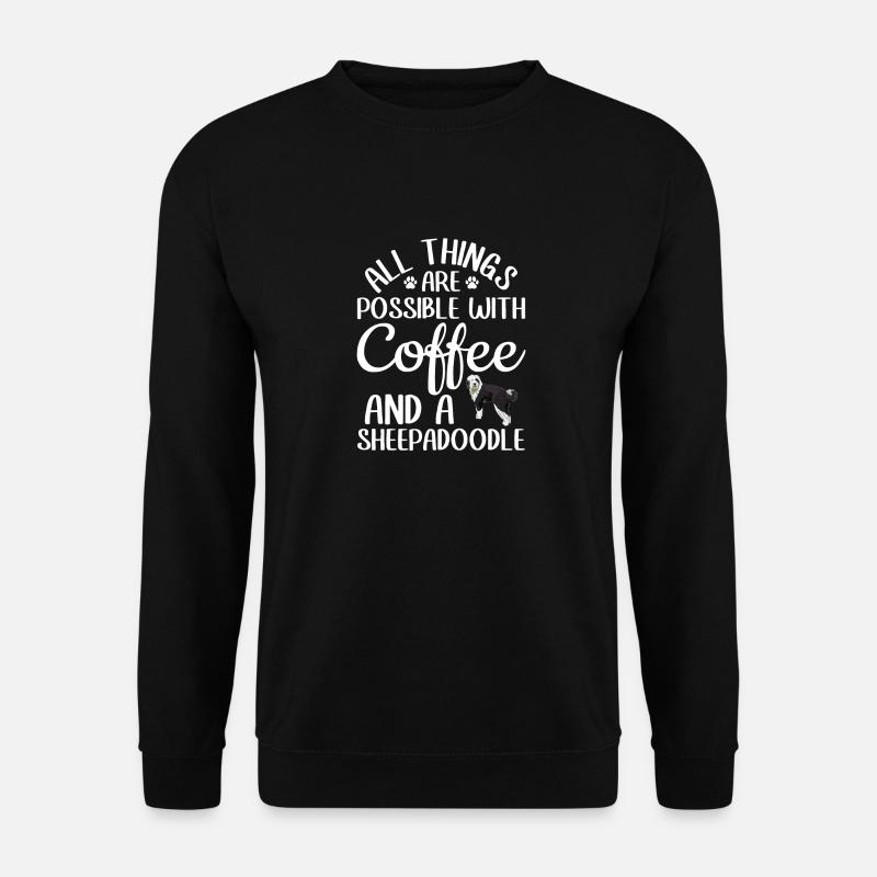 Sheepadoodle Doodle Chien - Sweat-shirt Unisexe - noir