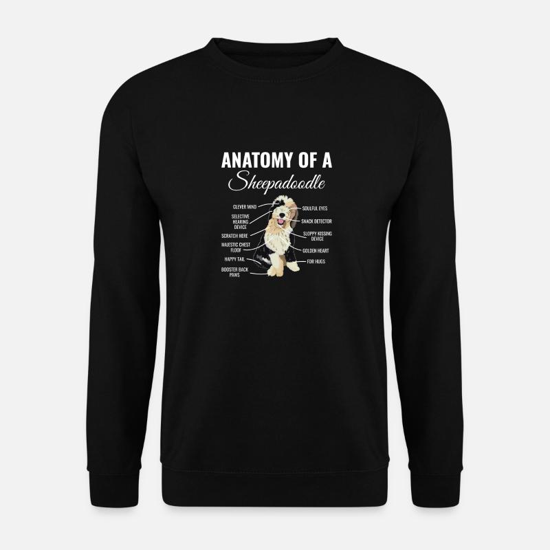 Sheepadoodle Doodle Hund - Unisex Pullover - Schwarz