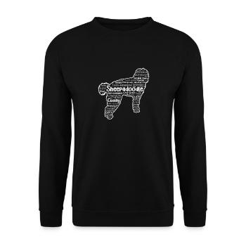 Sheepadoodle Doodle Dog - Unisex Sweatshirt - black - Front - Alina (178cm) & Michal (187cm)