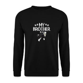 Sheepadoodle Doodle Dog - Unisex Sweatshirt - black - Front - Alina (178cm) & Michal (187cm)