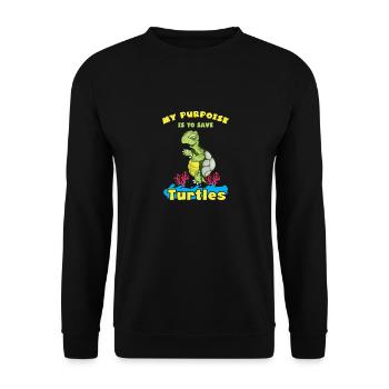 Tortues Tortues marines - Sweat-shirt Unisexe - noir - Devant - Alina (178cm) & Michal (187cm)