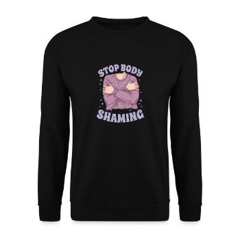 Positivité corporelle Acceptation de soi Art inspirant - Sweat-shirt Unisexe - noir - Devant - Alina (178cm) & Michal (187cm)