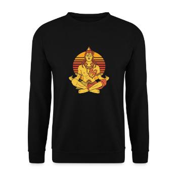 Lord Shiva God Vintage Hiduism Art - Sweat-shirt Unisexe - noir - Devant - Alina (178cm) & Michal (187cm)