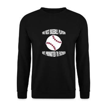 Baseball Baseballteam Baseballer Baseballspieler - Unisex Pullover - Schwarz - Vorne - Alina (178cm) & Michal (187cm)