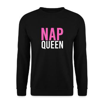 nap queen sleep tired beauty sleep sleepless - Unisex Sweatshirt - black - Front - Alina (178cm) & Michal (187cm)