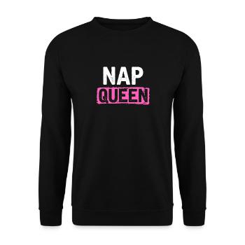nap queen sleep tired beauty sleep sleepless - Unisex Sweatshirt - black - Front - Alina (178cm) & Michal (187cm)