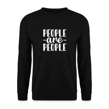 People Are People - Unisex Pullover - Schwarz - Vorne - Alina (178cm) & Michal (187cm)