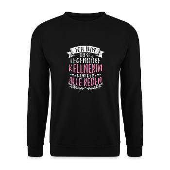 Ich Bin Diese Legendäre Kellnerin - Unisex Pullover - Schwarz - Vorne - Alina (178cm) & Michal (187cm)