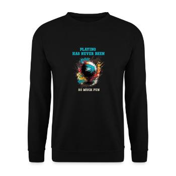 Playing has never been more fun than volleyball - Unisex Sweatshirt - black - Front - Alina (178cm) & Michal (187cm)