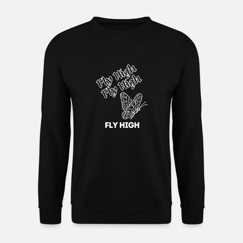 Fly High weiss - Unisex Pullover - Schwarz