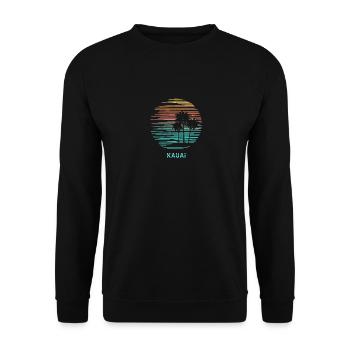 Kauai Hawaii Cool Souvenir Vacation Artistic - Unisex Sweatshirt - black - Front - Alina (178cm) & Michal (187cm)