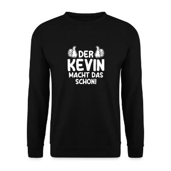 Kevin - Unisex Pullover - Schwarz - Vorne - Alina (178cm) & Michal (187cm)