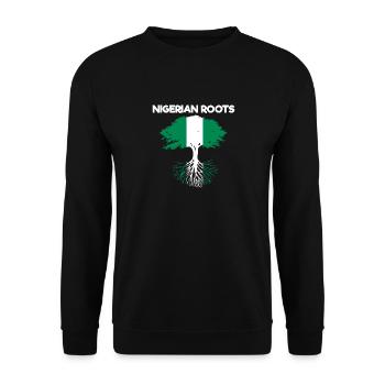 Nigeria Nigerian Africa Flag Pride I Gift - Unisex Sweatshirt - black - Front - Alina (178cm) & Michal (187cm)