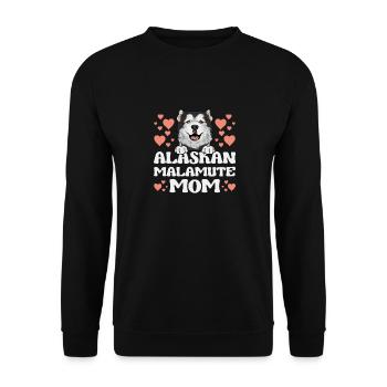 Alaskan Malamute Dog - Unisex Sweatshirt - black - Front - Alina (178cm) & Michal (187cm)