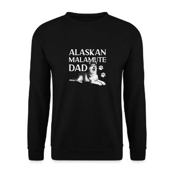 Alaskan Malamute Dog - Unisex Sweatshirt - black - Front - Alina (178cm) & Michal (187cm)