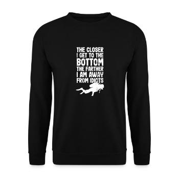 Taucher lustiger spruch tauchen gehen wasser - Unisex Pullover - Schwarz - Vorne - Alina (178cm) & Michal (187cm)