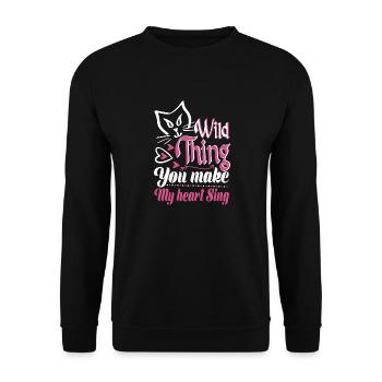 Tu fais chanter mon cœur - Sweat-shirt Unisexe - noir - Devant - Alina (178cm) & Michal (187cm)