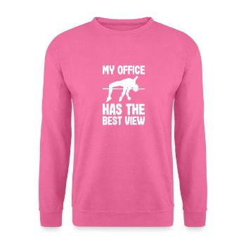 Stabhochspringer mein büro beste aussicht - Unisex Pullover - Pink - Vorne