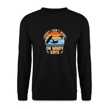 Kitesurfing arbeite nich windigen tagen kitesurf - Unisex Pullover - Schwarz - Vorne - Alina (178cm) & Michal (187cm)
