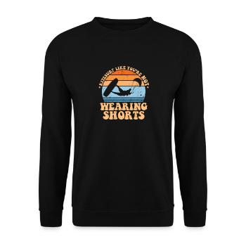 Kitesurfer wie ohne hose kitesurfing sport - Unisex Pullover - Schwarz - Vorne - Alina (178cm) & Michal (187cm)