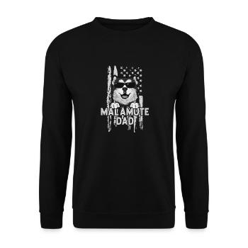 Alaskan Malamute Dog - Unisex Sweatshirt - black - Front - Alina (178cm) & Michal (187cm)