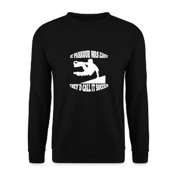 Parkour Runner Extreme Sports Parkour Runner Gift - Unisex Sweatshirt - black - Front - Alina (178cm) & Michal (187cm)