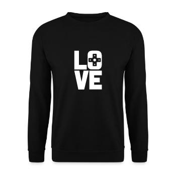 Love Gaming Gamer - Unisex Sweatshirt - black - Front - Alina (178cm) & Michal (187cm)