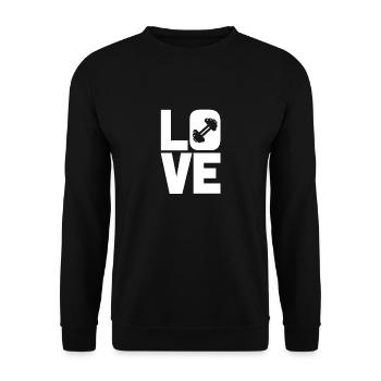 Love Gym Fitnees Musculation Haltérophilie Sports - Sweat-shirt Unisexe - noir - Devant - Alina (178cm) & Michal (187cm)