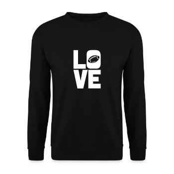 J’adore le football américain et le rugby - Sweat-shirt Unisexe - noir - Devant - Alina (178cm) & Michal (187cm)