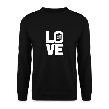 Liebe Zeichner Arichtect - Unisex Pullover - Schwarz - Vorne - Alina (178cm) & Michal (187cm)