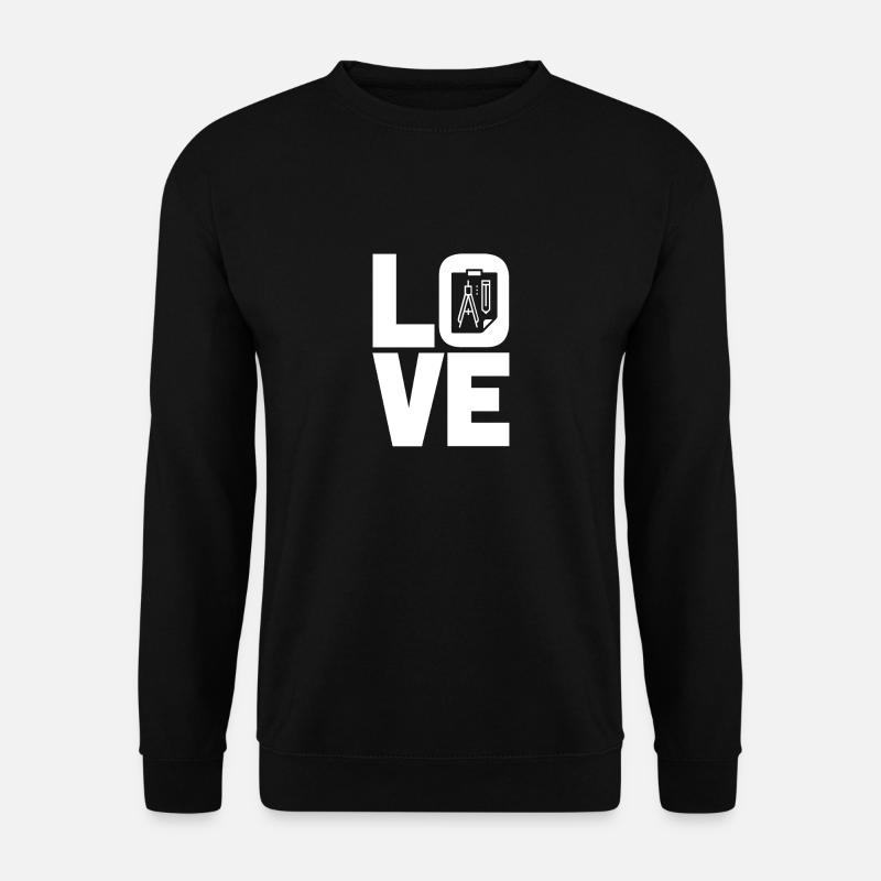 Liebe Zeichner Arichtect - Unisex Pullover - Schwarz
