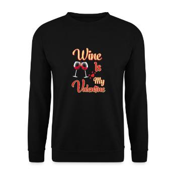 Le vin est mon préféré - Sweat-shirt Unisexe - noir - Devant - Alina (178cm) & Michal (187cm)