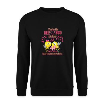 You are my bee - Unisex Sweatshirt - black - Front - Alina (178cm) & Michal (187cm)
