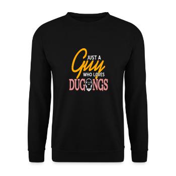 Just A Guy Who Loves Dugong Retro Animal Lover - Unisex Sweatshirt - black - Front - Alina (178cm) & Michal (187cm)