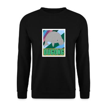 DUGONG Retro Wildlife Conservation Designs - Unisex Sweatshirt - black - Front - Alina (178cm) & Michal (187cm)