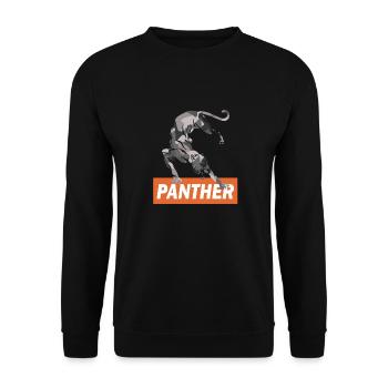 PANTHER Awesome Retro Wildlife Designs - Unisex Sweatshirt - black - Front - Alina (178cm) & Michal (187cm)