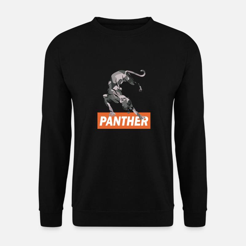 PANTHER Awesome Retro Wildlife Designs - Unisex Sweatshirt - black